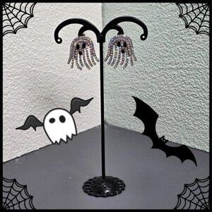 🎃 Sparkly Rhinestone‎ Ghost Earrings (NWOT)